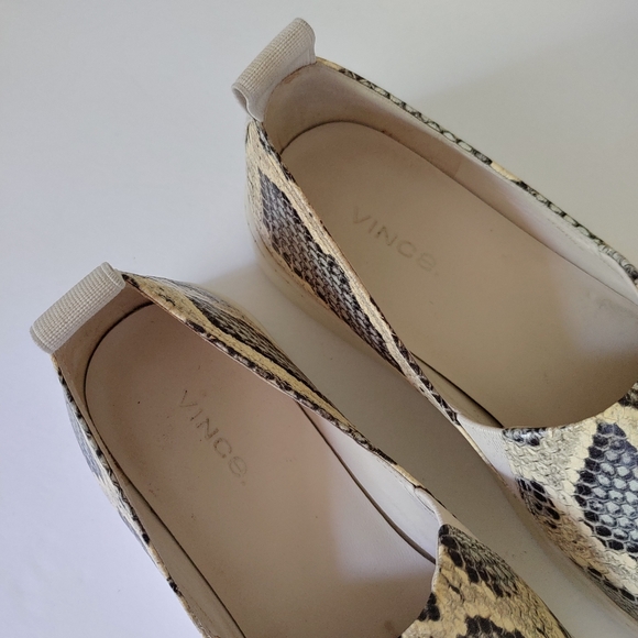 Vince Saxon 2 Slip On Platform Sneakers Shoes Snakeskin Size 8 - Picture 14 of 16